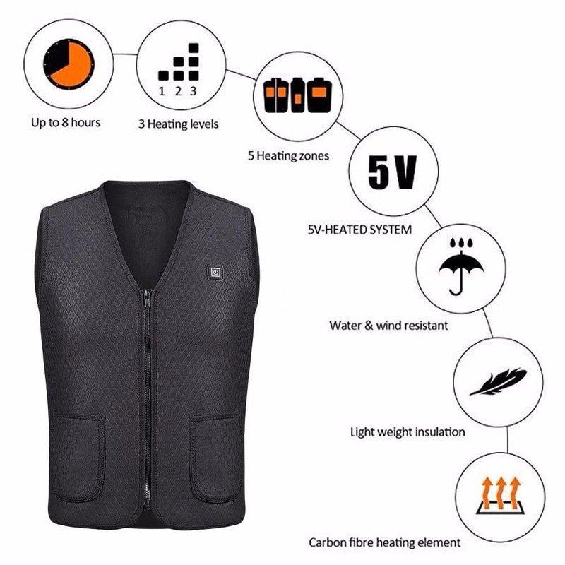 Infrared USB Heating Vest (unisex)