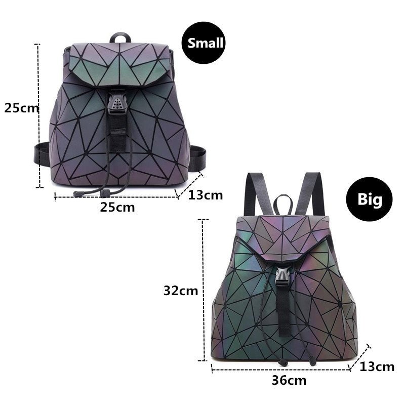 Fashionable Luminous Drawstring Holographic Bag